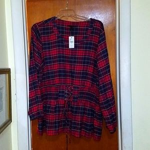 Lane Bryant Plaid Top